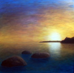 Cold lake, Canada 122 x 122 cm acrylic on panel